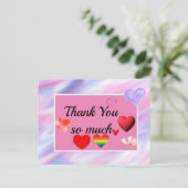 Vielen Dank, so viel Postkarte (Stehend Vorderseite)