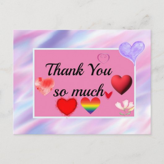 Vielen Dank, so viel Postkarte (Vorderseite)