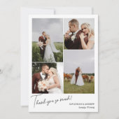 Vielen Dank, so viel Romantik 4 Hochzeit Foto Coll Dankeskarte (Vorderseite)