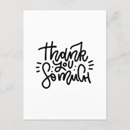 Vielen Dank, so viel Typografie Postcard Postkarte