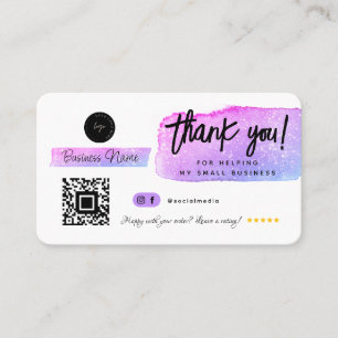 Vielen Dank, Social Media Business Modern Gold Lil Visitenkarte