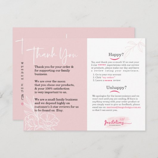 Vielen Dank, Social Media Card. Geschäftsberichte. Postkarte (Vorne/Hinten)