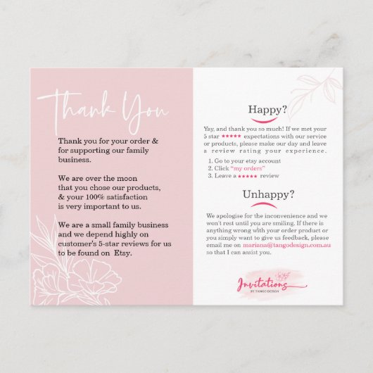 Vielen Dank, Social Media Card. Geschäftsberichte. Postkarte (Vorderseite)