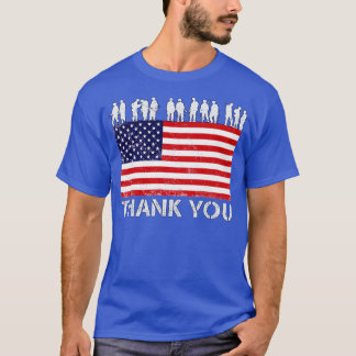 Vielen Dank Soldier Patriotic American Flag T-Shirt