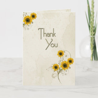 Vielen Dank Sonnenblumen Dankeskarte