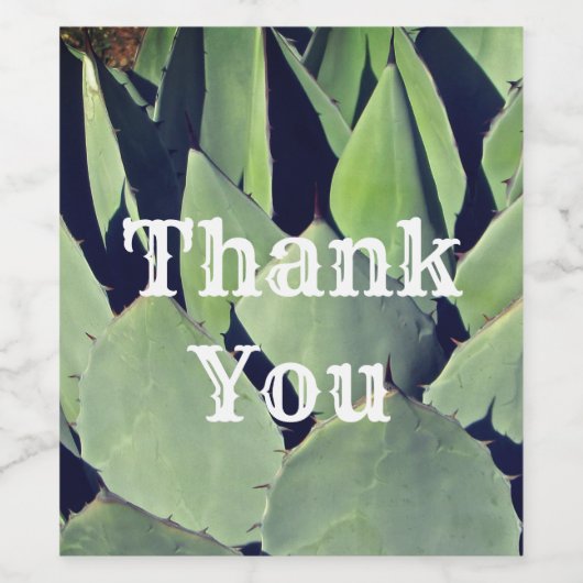 Vielen Dank Southwestern Style erhalten Wertschätz Weinetikett (Einzelnes Label)