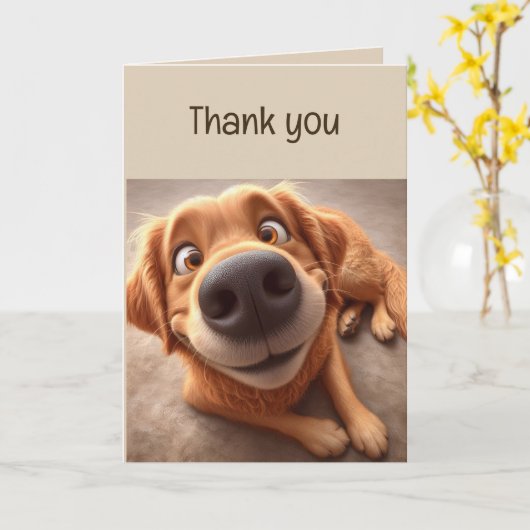 Vielen Dank Special Friend Fun Albern Dog Card Karte (Gelbe Blume)