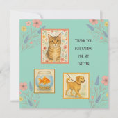 Vielen Dank spielend Petsitter Wertschätzung Karte (Vorderseite)