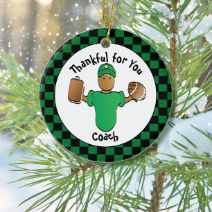 Vielen Dank Sportcoach Holiday Geschenk mit seinem Keramik Ornament