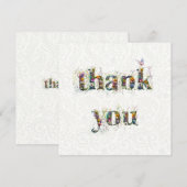 Vielen Dank Sprays von Wildblumen Dankeskarte (Vorne/Hinten)