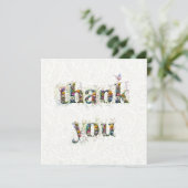 Vielen Dank Sprays von Wildblumen Dankeskarte (Stehend Vorderseite)