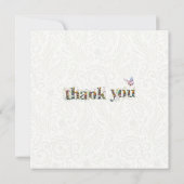 Vielen Dank Sprays von Wildblumen Dankeskarte (Rückseite)