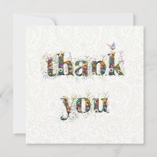 Vielen Dank Sprays von Wildblumen Dankeskarte (Vorderseite)