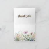 Vielen Dank Sprays von Wildblumen Dankeskarte (Innenseite)