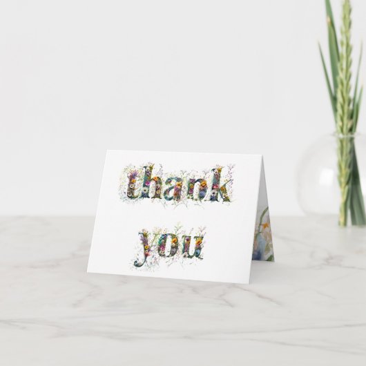 Vielen Dank Sprays von Wildblumen Dankeskarte (Vorderseite)