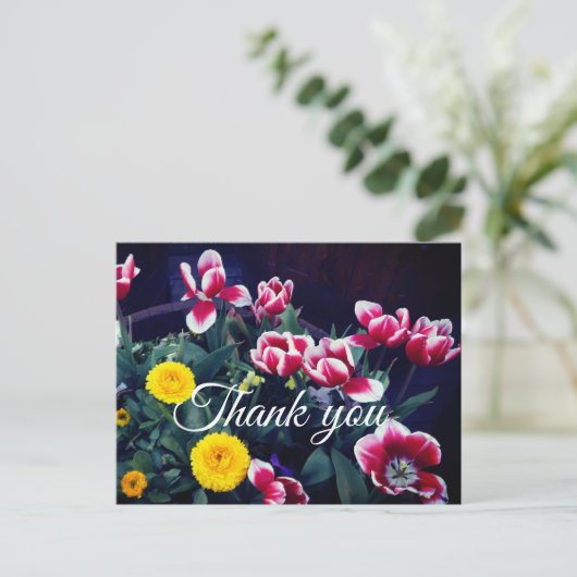 Vielen Dank Spring Flowers #4 Postcard Postkarte (Stehend Vorderseite)