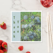 Vielen Dank Spring Pine Berry Foto Wertschätzung Serviette (Beispiel)