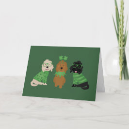 Vielen Dank St Patricks Day Goldendoodle Hunde Dankeskarte