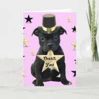 Vielen Dank Staffordshire Bull Terrier Karte