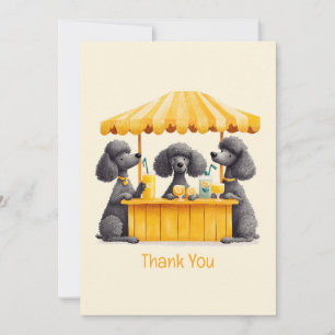 Vielen Dank Standard Poodle Hunde Lemonade Stand Dankeskarte