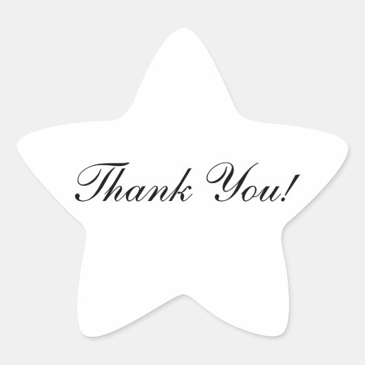 Vielen Dank, Star Shaped Sticker (Vorderseite)