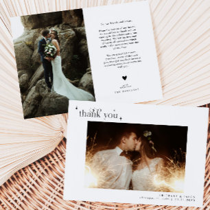 Vielen Dank Stars Horizontal Foto Wedding Dankeskarte
