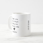 Vielen Dank Stepmutter Geschenkidee Tasse (Vorderseite Links)