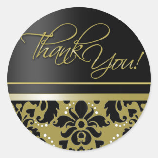 Vielen Dank Sticker (Chaucer/schwarzes Gold)