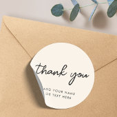 Vielen Dank, Sticker | Minimale neutrale Creme