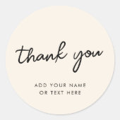 Vielen Dank, Sticker | Minimale neutrale Creme (Vorderseite)