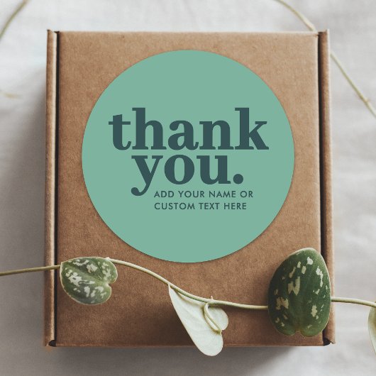 Vielen Dank, Sticker | Moderne grüne Retro