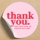 Vielen Dank, Sticker | Modernes Rot und Rosa