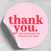 Vielen Dank, Sticker | Modernes Rot und Rosa