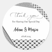 Vielen Dank, Sticker Palestine Olive Wedding (Vorderseite)