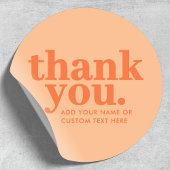 Vielen Dank, Sticker | Retro Vintag Peach Orange