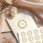 Vielen Dank Sticker Vintag Art Nouveau Mucha<br><div class="desc">Jugendstil-Vintage-Hochzeitsaufkleber von Alphonse Mucha in einem floralen, romantischen und skurrilen Design. Viktorianische Schnörkel ergänzen klassische Deko-Schriftart. Bitte geben Sie Ihre persönlichen Informationen ein, und Sie sind fertig. Wenn Sie das Design weiter ändern möchten, klicken Sie auf den blauen Button "Anpassen". Vielen Dank, dass Sie mein Design für Ihre Hochzeit in...</div>