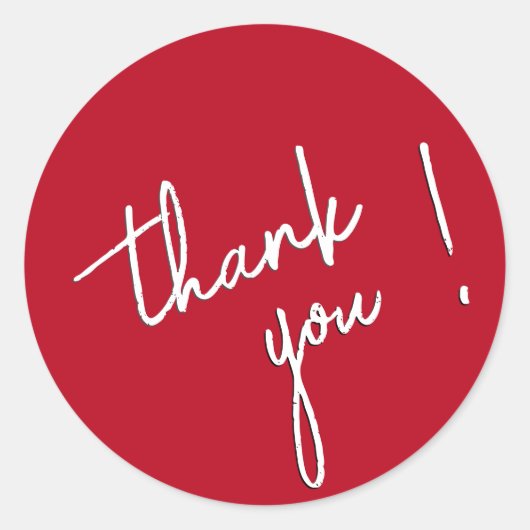 Vielen Dank Sticker White Script Schriftart auf Re (Vorderseite)