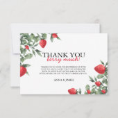 Vielen Dank Strawberry Baby Shower Dankeskarte (Vorderseite)