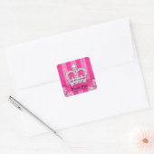 Vielen Dank Stripes Aufkleber Schmuck Pink Crown (Umschlag)