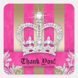 Vielen Dank Stripes Aufkleber Schmuck Pink Crown G