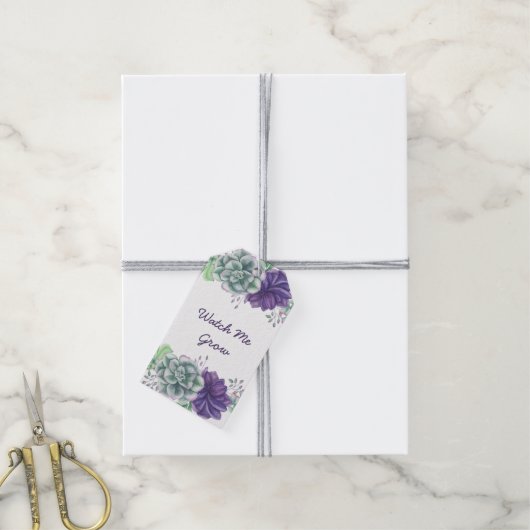 Vielen Dank Succules schauen mir zu, wie ich eine Geschenkanhänger (Mit Garn)