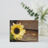 Vielen Dank Sunflower Postkarte (Stehend Vorderseite)
