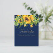 Vielen Dank Sunflowers Navy Blue (Stehend Vorderseite)