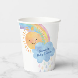 Vielen Dank Sunshine Rainbow Baby Shower Pappbecher