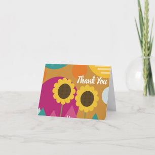 Vielen Dank Sunshine Sunflowers Party Cards Dankeskarte