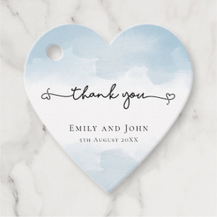 Vielen Dank Swash Names Light Blue Hochzeit Geschenkanhänger