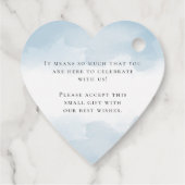 Vielen Dank Swash Names Light Blue Hochzeit Geschenkanhänger (Rückseite)