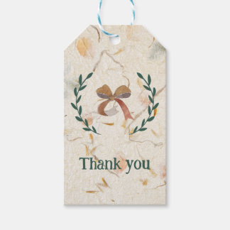 Vielen Dank Sweet Aquarell floral Hintergrund Kraf Geschenkanhänger