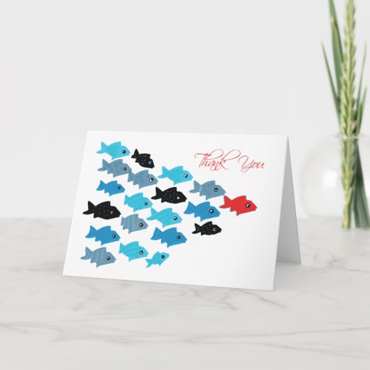 Vielen Dank Swim Team Coach Fish Nachfolger Karte (Vorderseite)