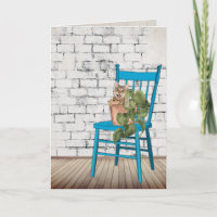 Vielen Dank Tabby Cat in Potted-Pflanze